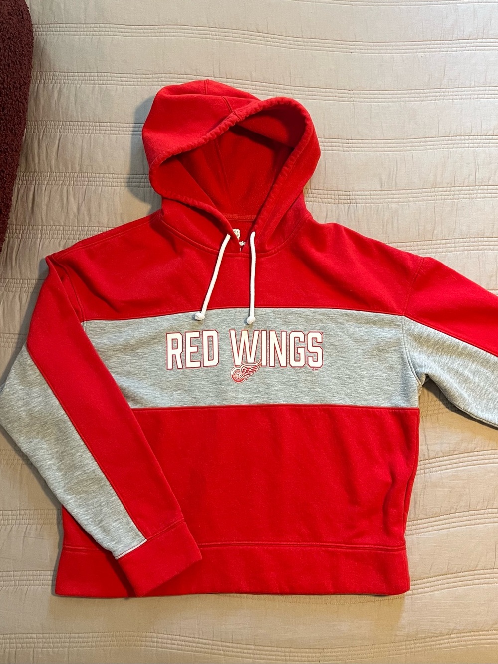 Detroit Red Wings Red & Gray Hooded Sweatshirt NHL Fanatics Women’s S